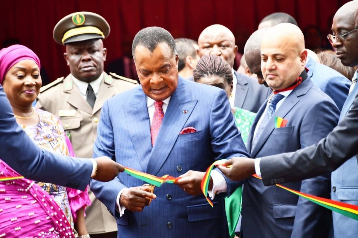 Ribbon-cutting ceremony of Kempinski Hotel Brazzaville by His Excellency Denis Sassou N'guesso, President of the Republic of Congo